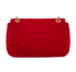 Medium GG Marmont Shoulder Bag, &pound;550, Handbags, Red, Velvet, Back view